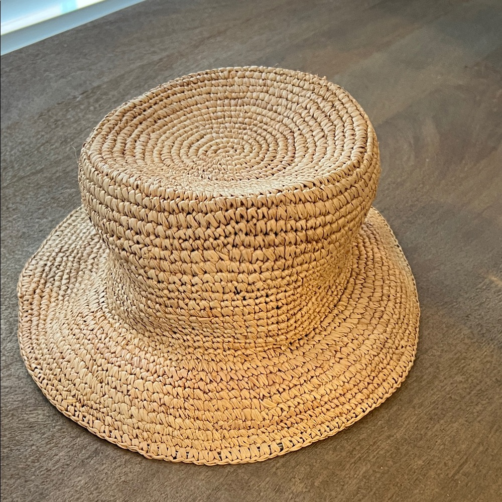 J. Crew Natural Raffia Straw Hat